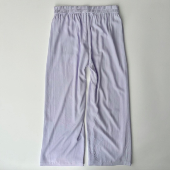 Eileen Fisher Nwt Silk Georgette Crepe Wide Leg Wisteria Purple Pant Pants - Picture 3 of 3